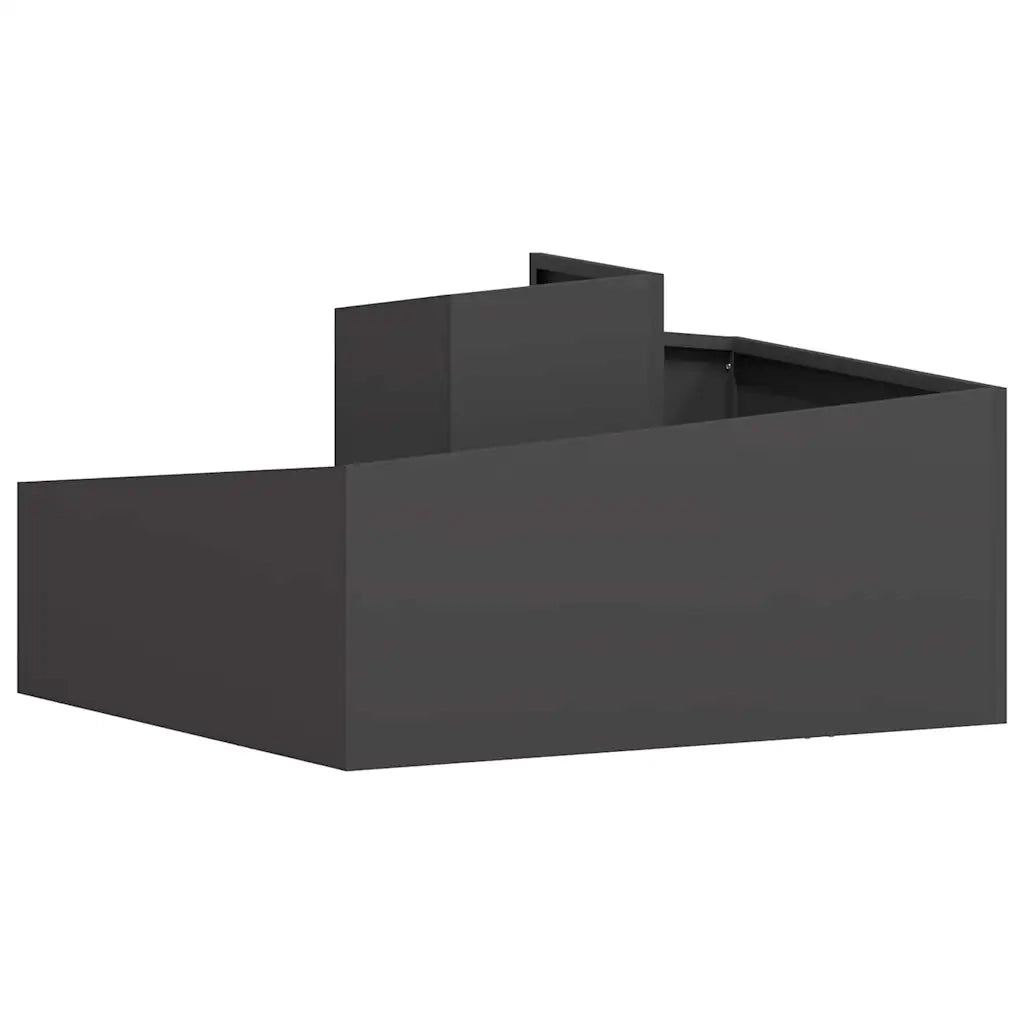 Vaso da giardino Nero 80 x 80 x 50 cm Acciaio laminato a freddo 873578