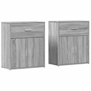 Credenze 2 pz | Madia | Buffet da pranzo | Armadio da pranzo Grigio Sonoma 60x31x70 cm in Legno Multistrato