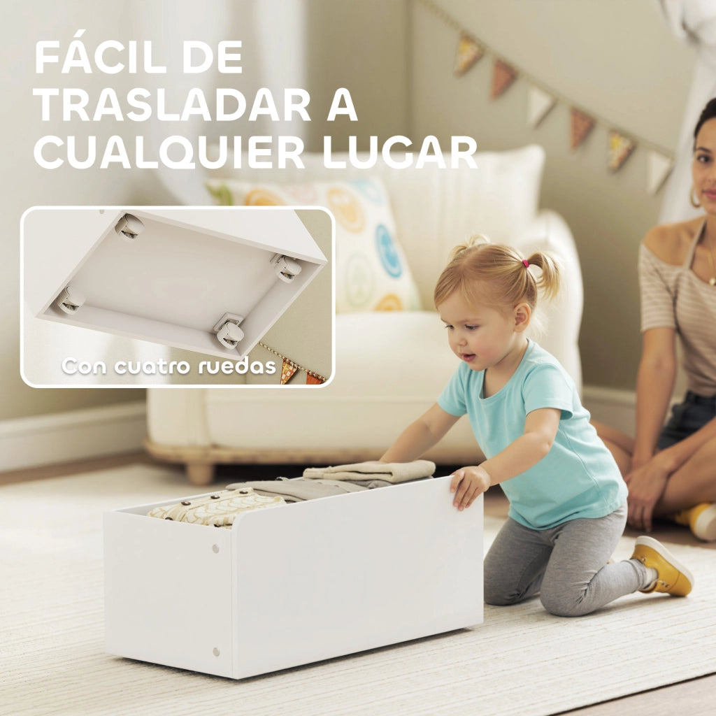 Scaffale per Bambini con 6 Cestini e Cassetto ¨C Zephmum ¨C Bianco
