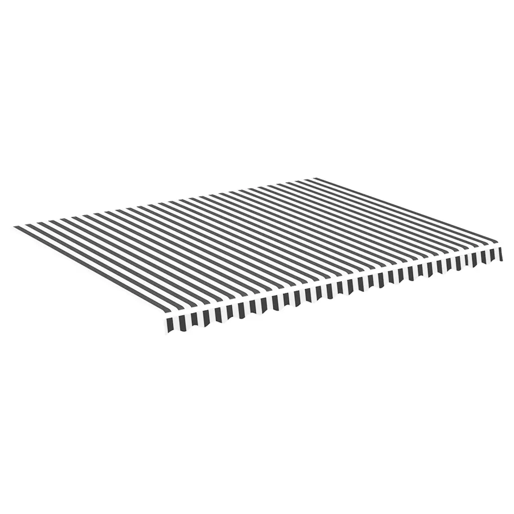 Tessuto di Ricambio Tenda da Sole Antracite e Bianco 4,5x3,5 m 311990