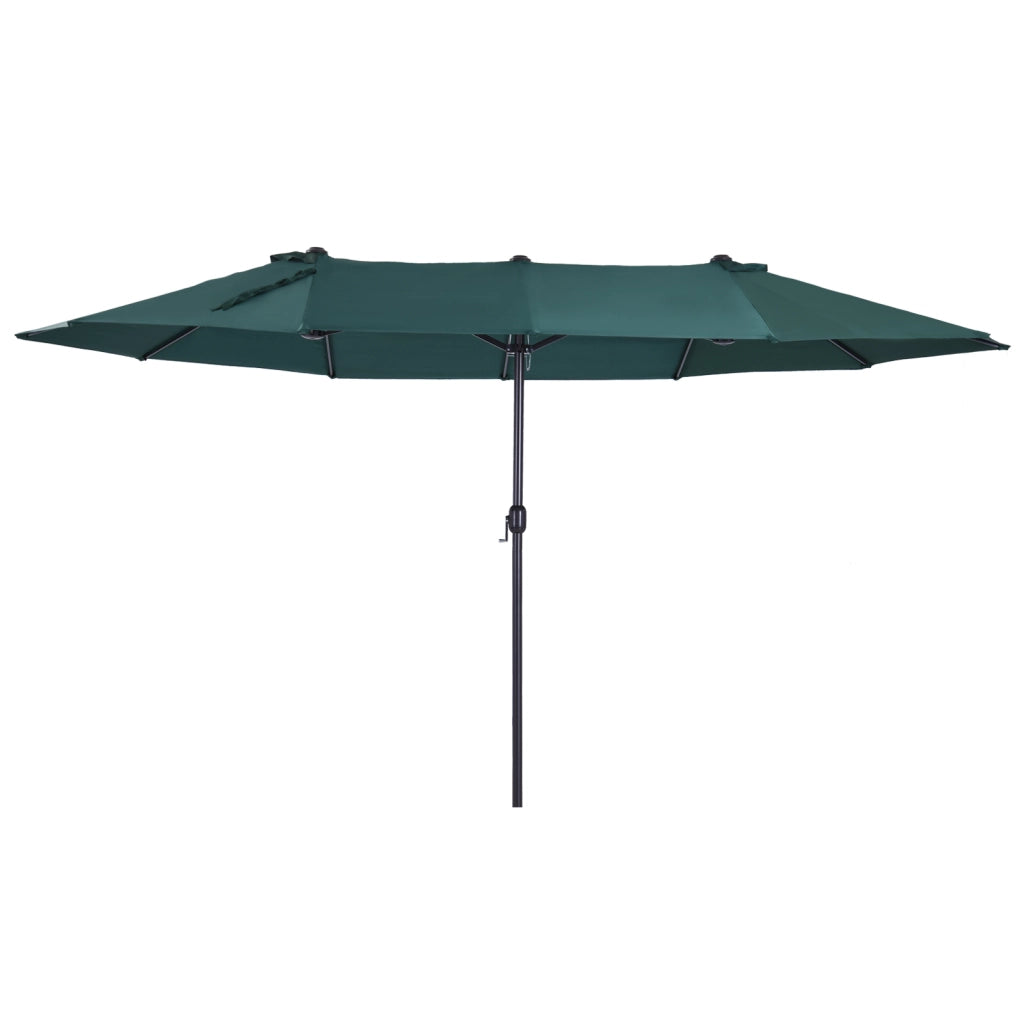Sonnenschirm da balcone con manovella ¨C zephmum ¨C 455x265 cm, verde scuro