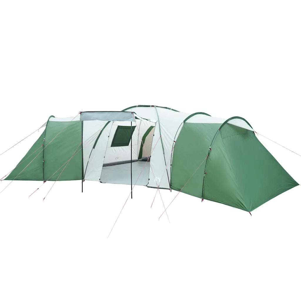 Tenda da Campeggio a Cupola per 12 Persone Verde Impermeabile 94346