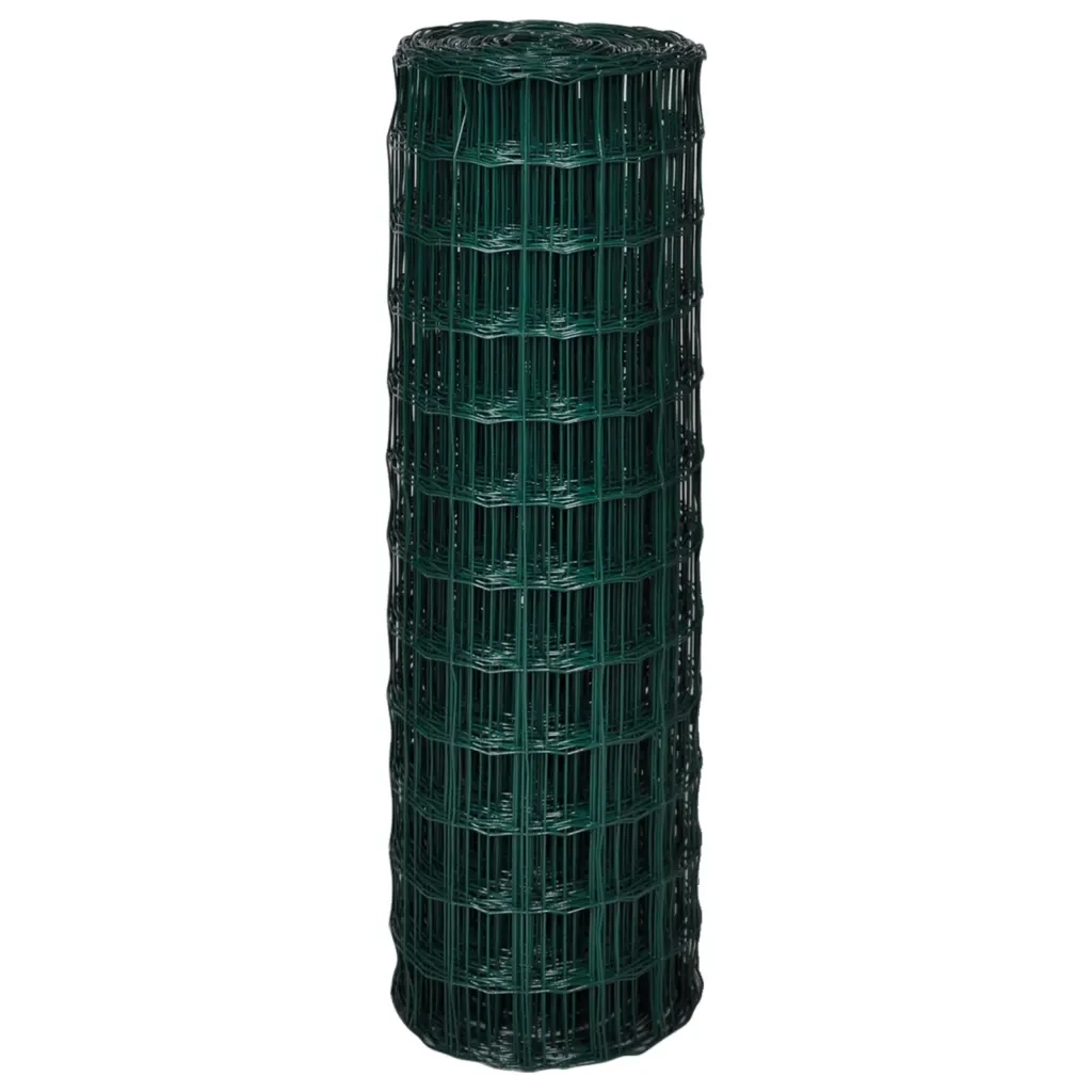 Recinzione da Giardino | Recinzione Europea in Acciaio 10 x 1,2 m Verde