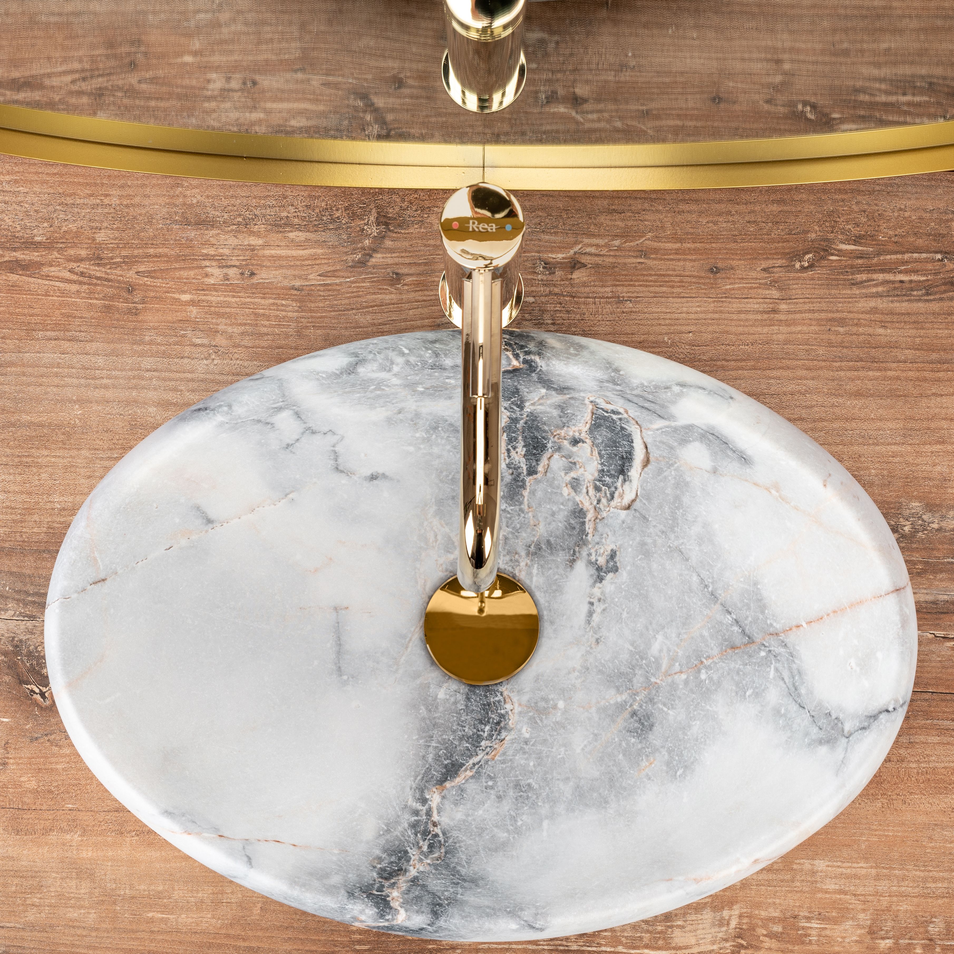 Lavabo Da Appoggio Rea Linda Granit Mat