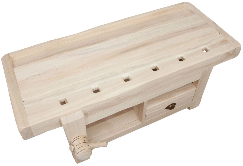 Biscottini Porta Tv in legno massello di tiglio grezzo L120XPR65XH45 cm. Made in Italy