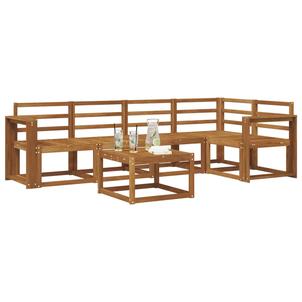 Set di divani da esterno 6 pcs Naturale