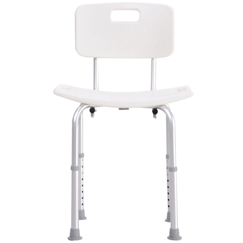 Sedia da Doccia Antiscivolo Regolabile ¨C Zephmum ¨C Plastica e Alluminio 50.6x43x71-88 cm