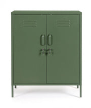 Mobile Basso 2 Ante 40x80x101,5 cm Cambridge in Acciaio Verde