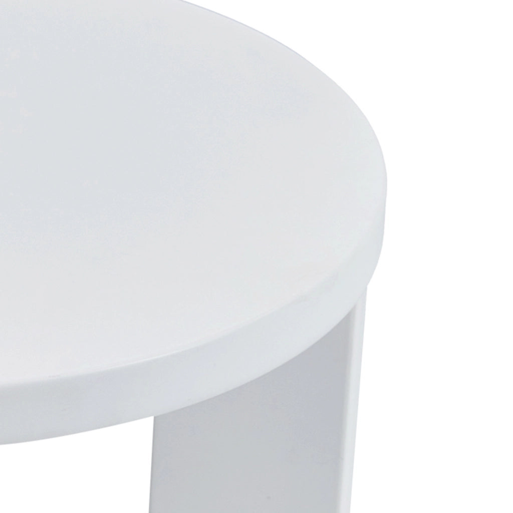 Tavolino da Caffè Kysdajore Piano Rotondo 50x40 cm Bianco [en.casa]