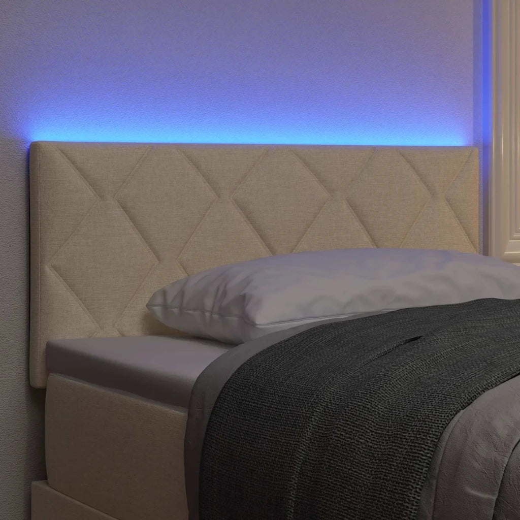 Testiera LED Crema 100 cm Tessuto 3338205