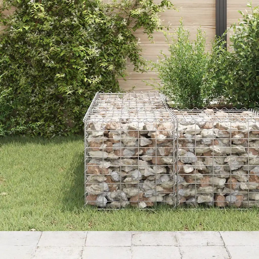 Gabbione Letto Rialzato a Cubo in Filo di Acciaio 50x50x50 cm 145650