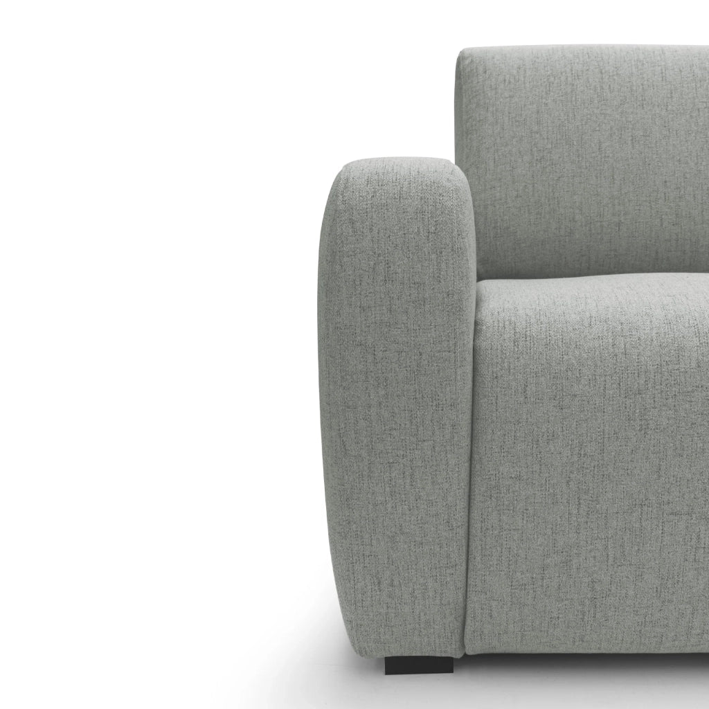 Duna Divano letto matrimoniale con materasso 20 cm in tessuto impermeabile T03 195 cm (mat. 140x197) grigio chiaro
