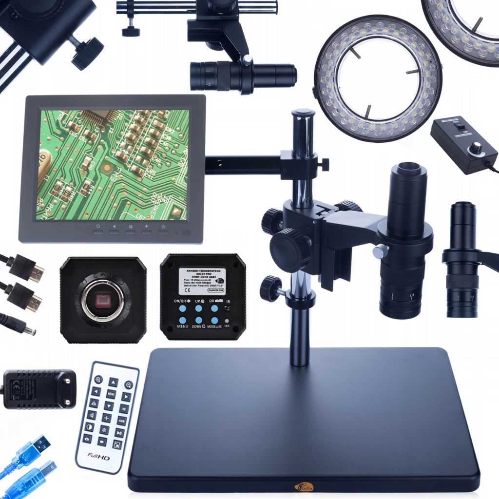 Set Microscopio Digitale Earth Pro MCEP-0.5X con Illuminatore Regolabile 56xLED e Camera ORION PRO – Zoom 7x-45x