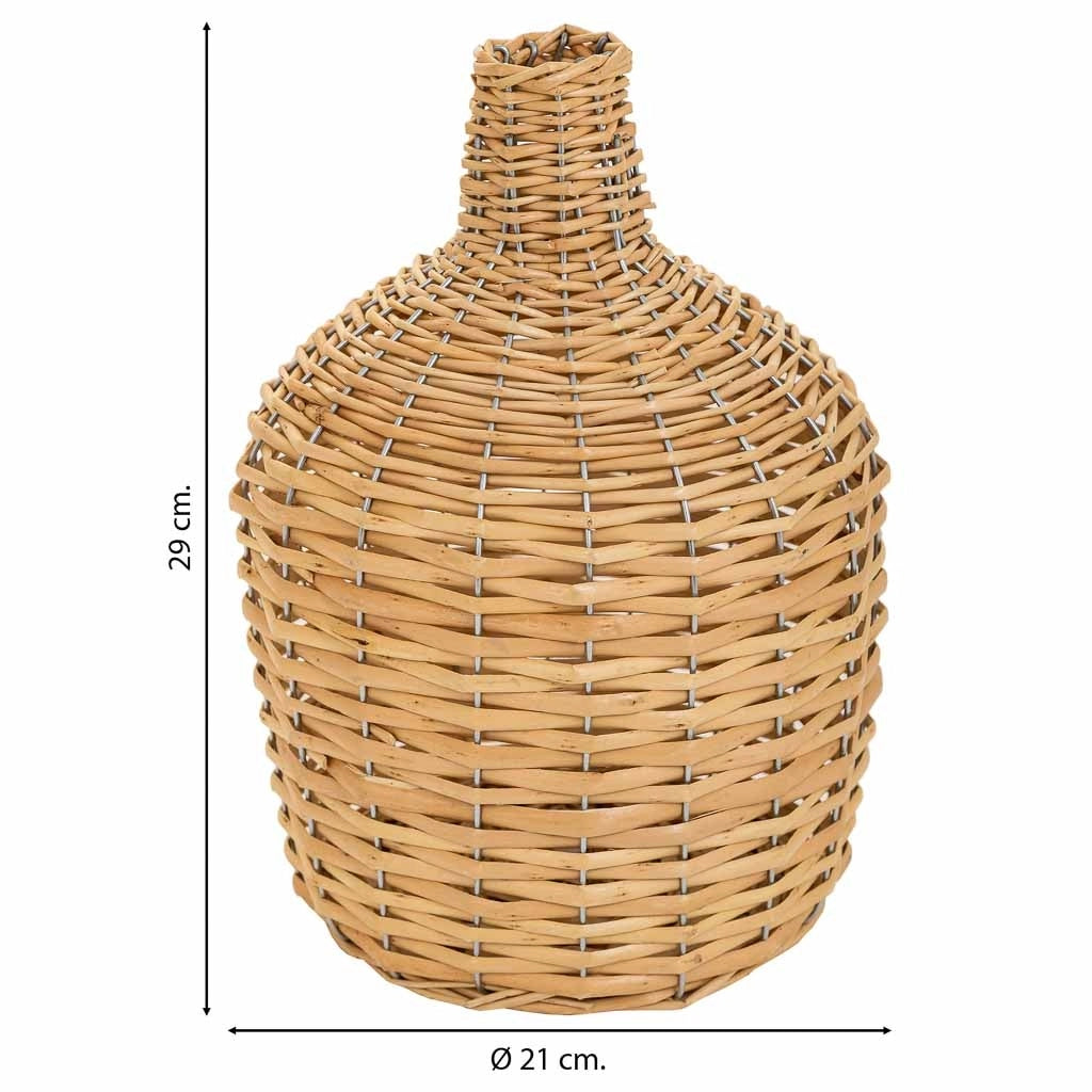 Vaso in vimini marrone d21x29h