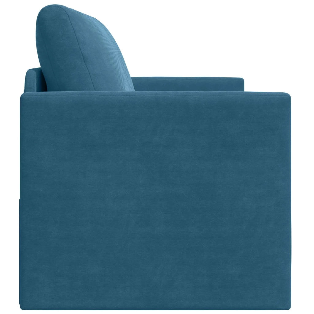 Divano letto | Sof¨¤ letto | Letto singolo Blu 124 x 71 x 78 cm Velluto