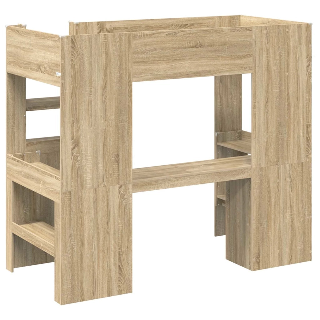 Struttura letto a castello con scrivania Rovere Sonoma 3410461