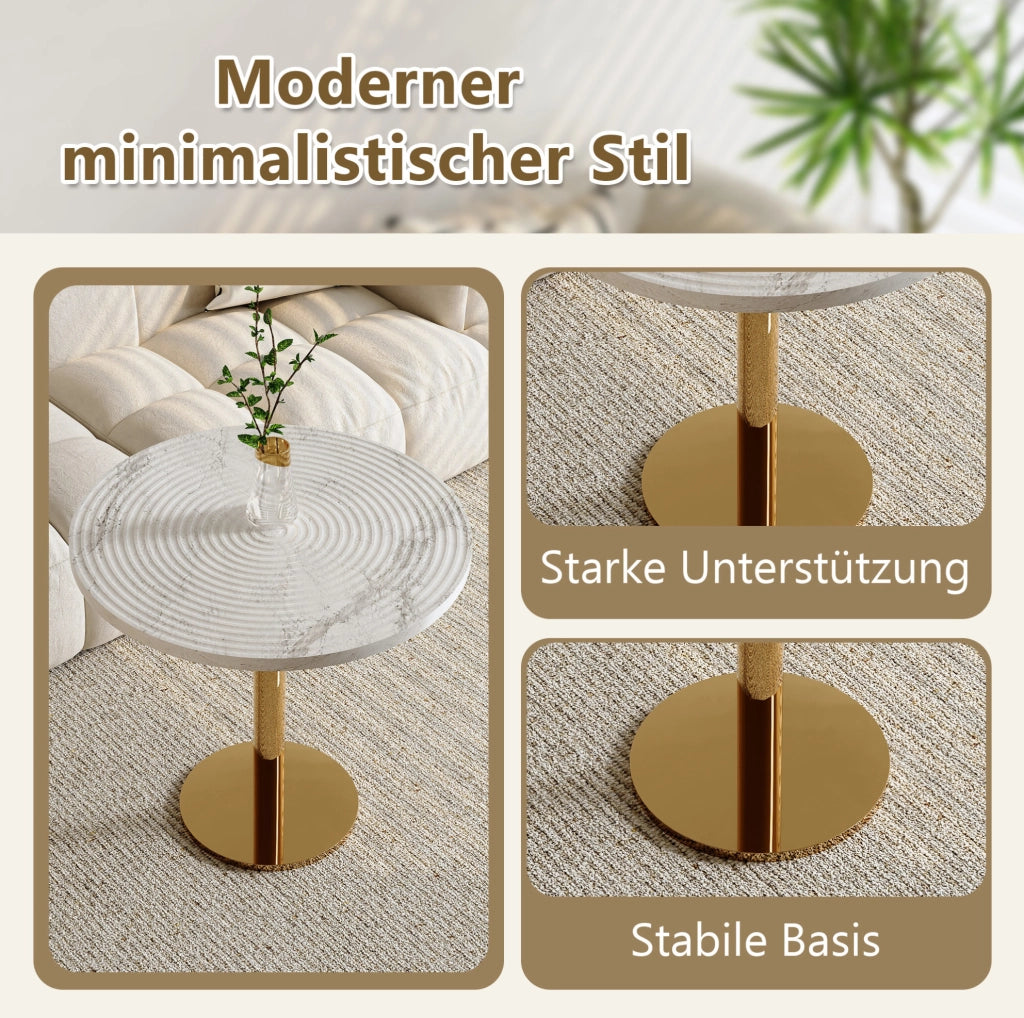 Tavolo rotondo Tulip bianco Ø80 cm in MDF e metallo