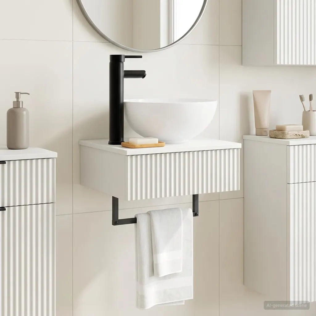 Lavabo da Parete Bianco Lucido 40 x 35 x 39 cm 890172