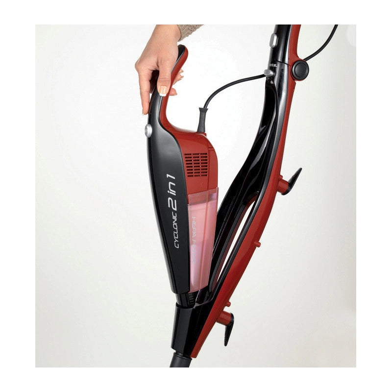 Scopa elettrica 2 in 1 Aspirapolvere e aspirabriciole, 0,8L - tecnologia ciclonica senza sacco, filtro HEPA - Con filo