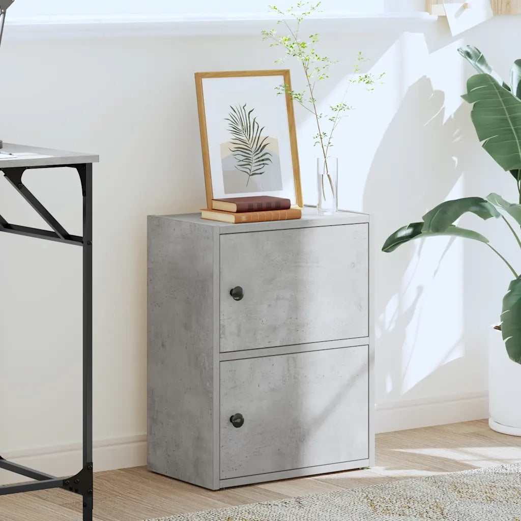 vidaXL Libreria Grigio Cemento 40x24x52 cm in Legno Multistrato