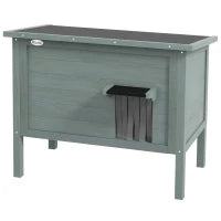 Casetta per Gatti da Esterno, Cuccia per Gatti, Resistente alle Intemperie, 1 Finestra, 1 Ingresso, 85 x 50 x 68.5 cm, Grigio Scuro