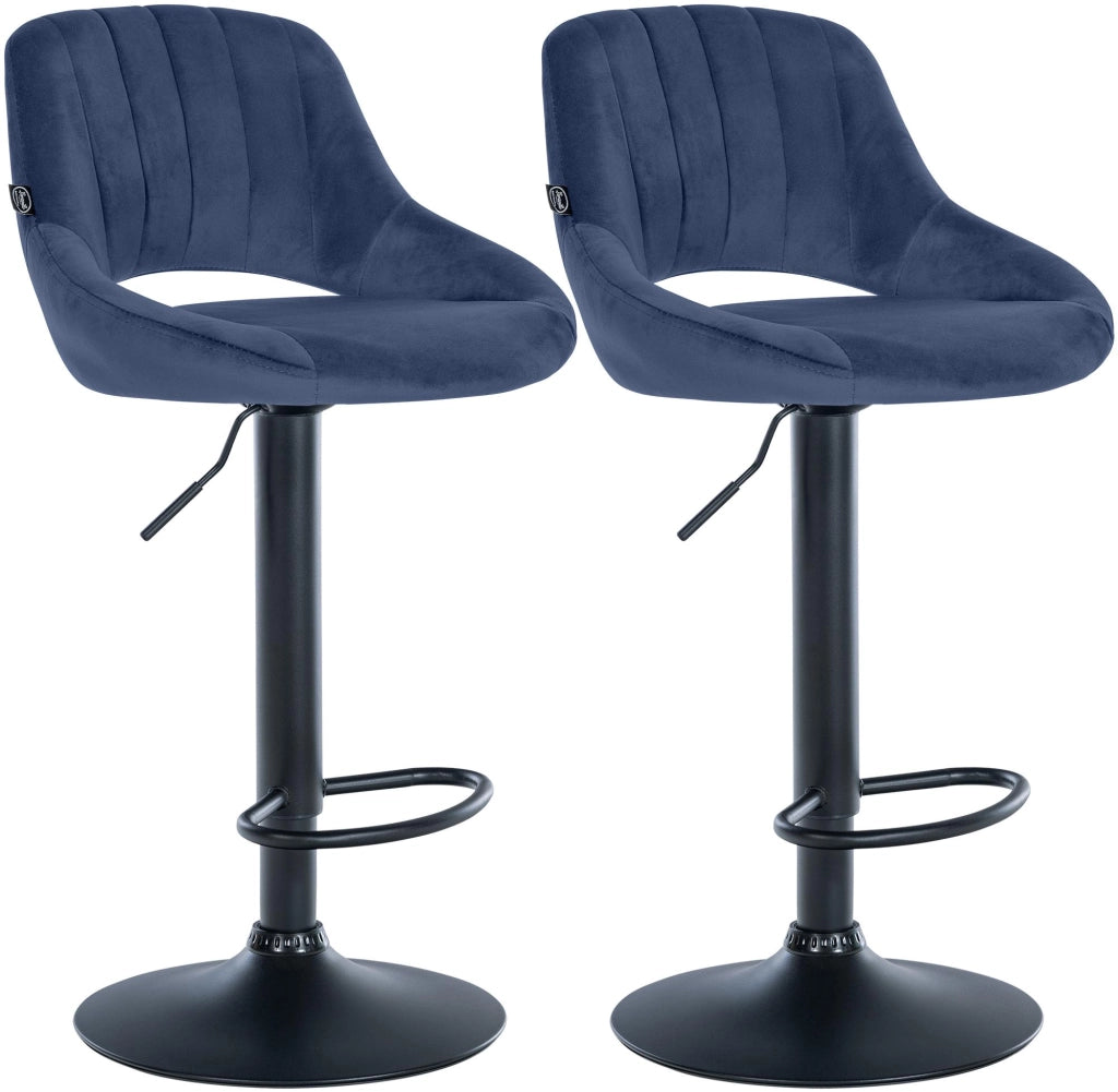 Set di 2 sgabelli da bar Milet velluto B 1