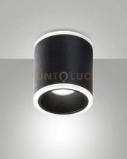 PACA PLAFONIERA 2 LUCI NERA D.9CM A LED 13W 3000K 848 + 486LM