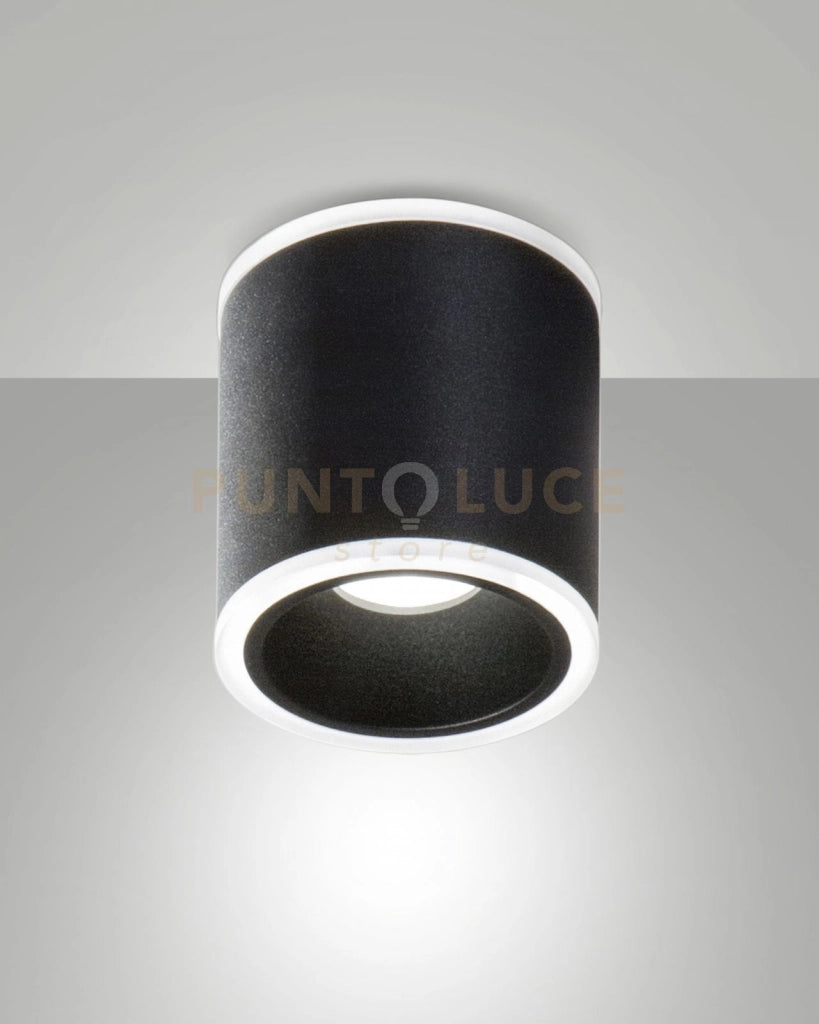 PACA PLAFONIERA 2 LUCI NERA D.9CM A LED 13W 3000K 848 + 486LM