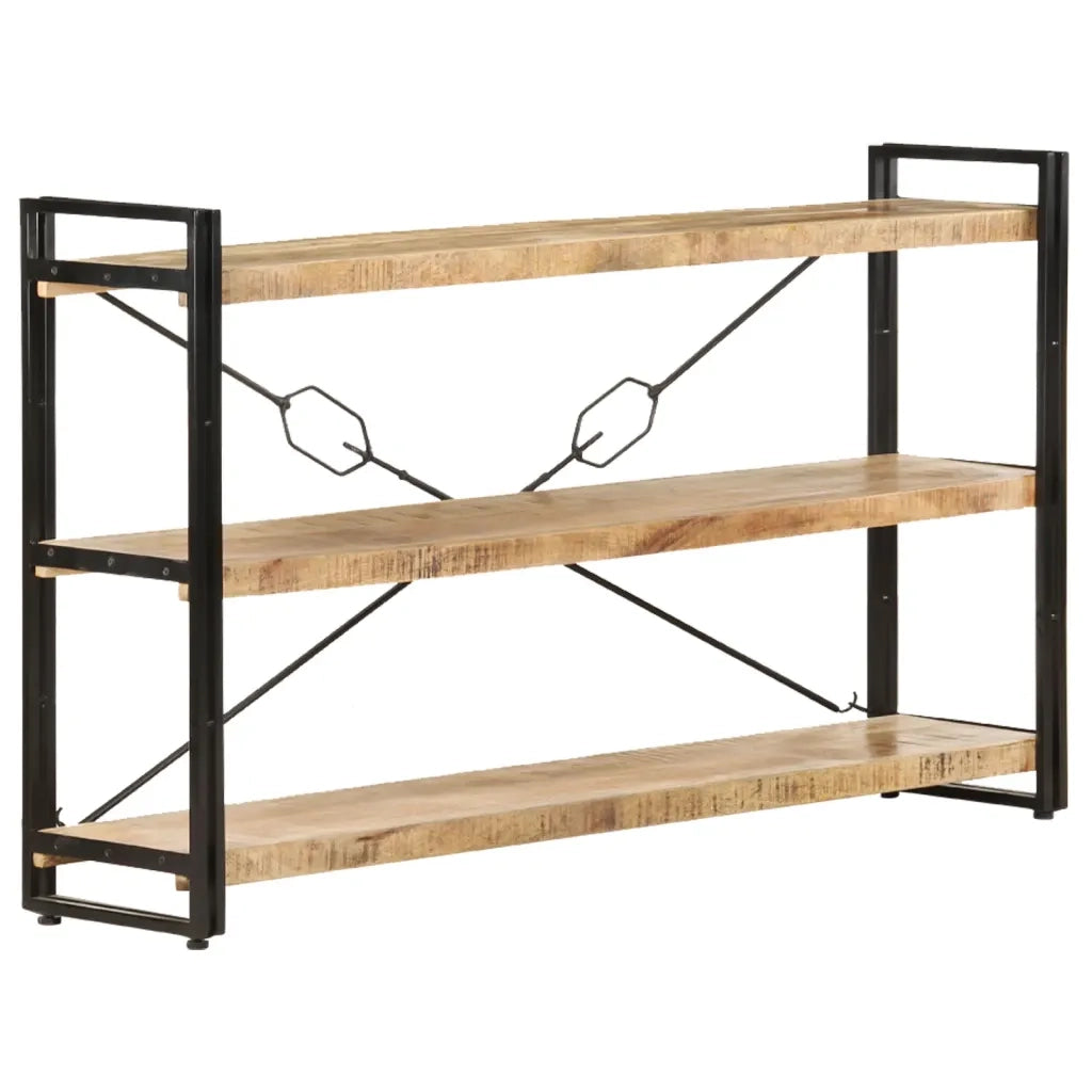 Libreria a 3 Ripiani 140x30x80 cm in Legno Massello di Mango 320620