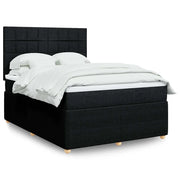 vidaXL Giroletto a Molle con Materasso Nero 140x200 cm in Tessuto