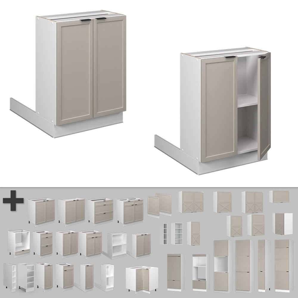 Vicco Isola da cucina GrigioBeige 60 cm senza piano di lavoro