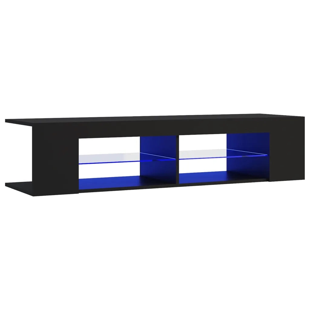 Mobile Porta TV con Luci LED-Mobile per TV-Credenza TV Nero 135x39x30 cm