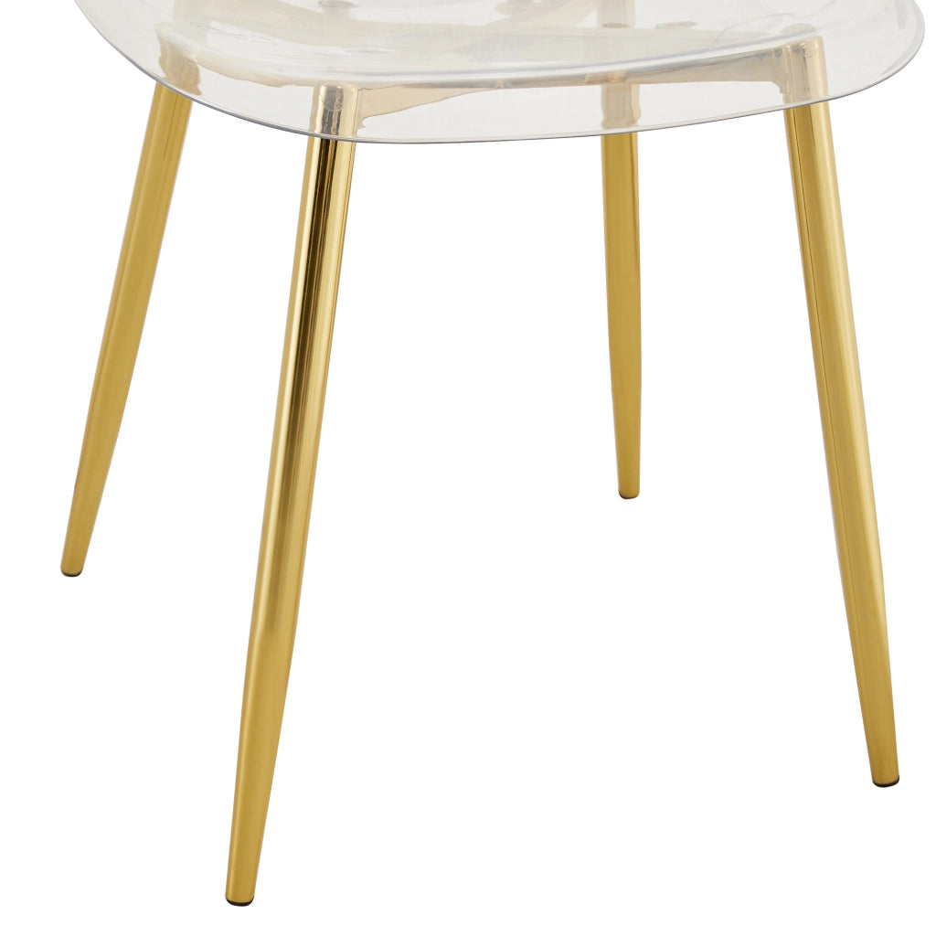 Tavolo da Pranzo Rotondo con 4 Sedie ¨C MINIMAL ¨C Vetro Temperato Trasparente, ?85 cm