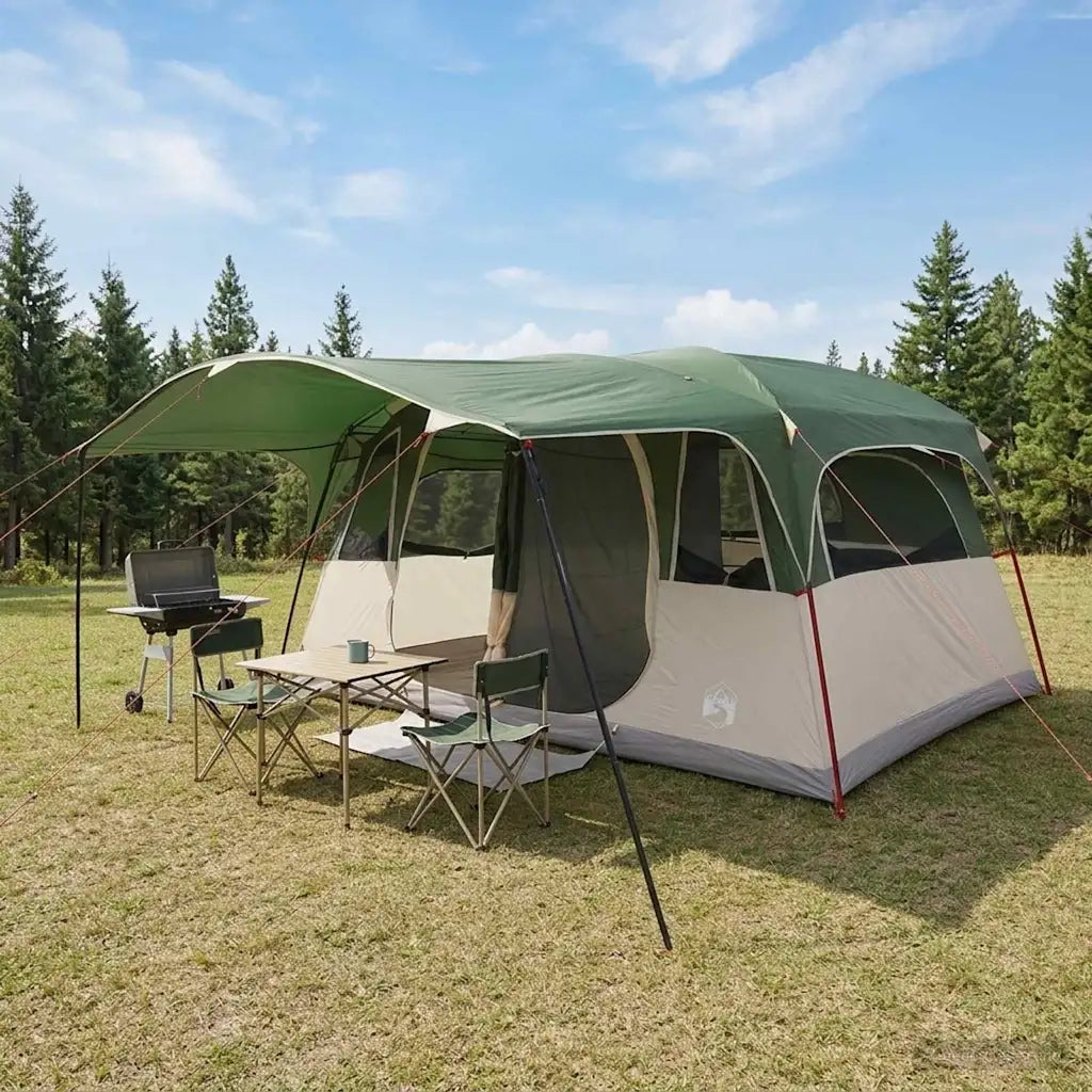 Tenda a tunnel Verde 427 x 305 x 205 cm Poliestere e Acciaio 42028669