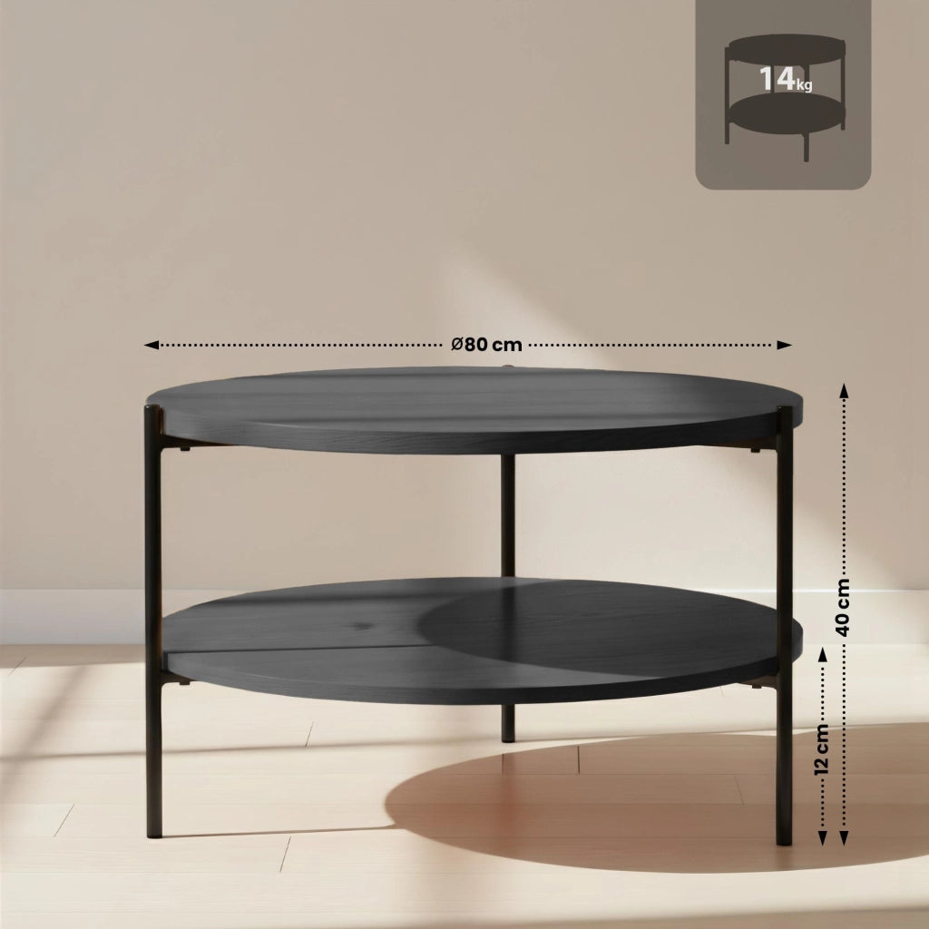 Tavolino da caffи Edduma grigio,Ш 80 cm