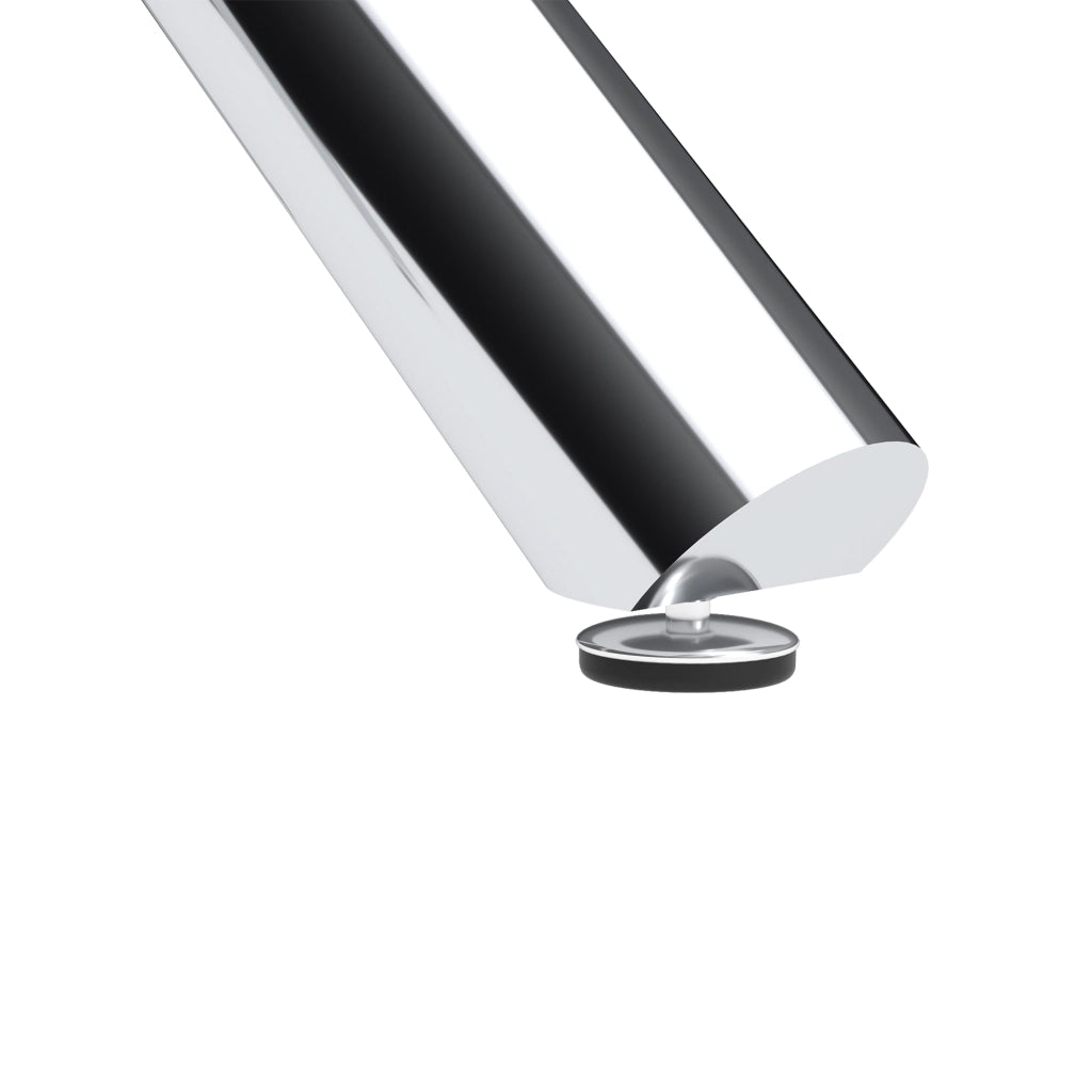 TAVOLO Rotondo in Vetro Temperato 80 x 80 x 76 cm Argento