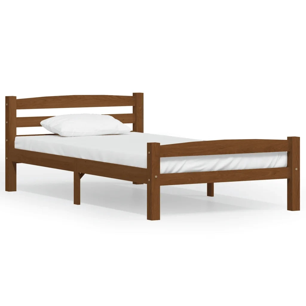 Giroletto senza Materasso Ambrato Legno Massello Pino 90x200 cm 322075