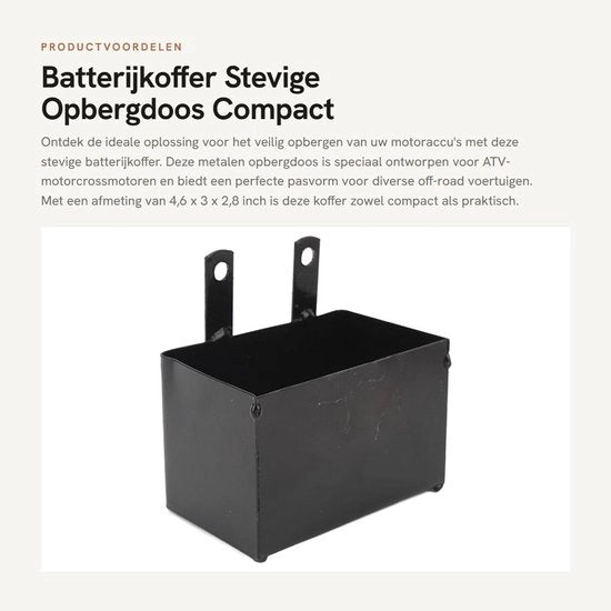 Batterie Contenitore - Cassetto di Ricarica - Scatola di Stoccaggio Robusta - Compatta e Sostenibile - 4,6 x 3 x 2,8 Pollici - Adatto per ATV-motorcross - Cassetto di Ricarica per Off-road...