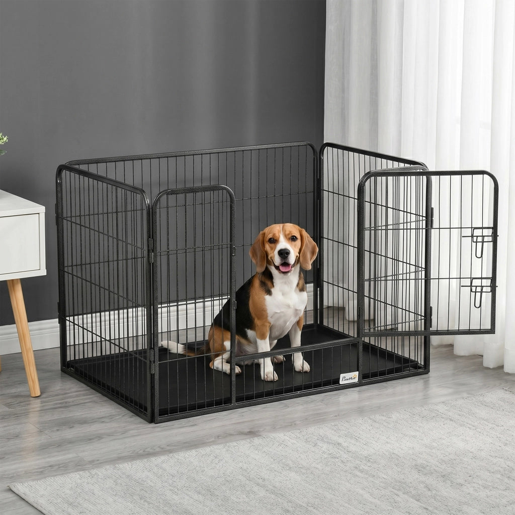 Recinto per cani ¨C zephmum ¨C grigio metallo 109x74x71 cm