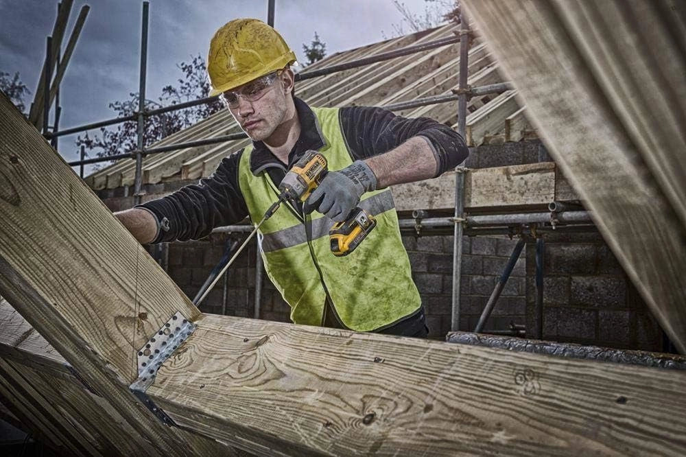 DEWALT DCF887D2-QW Trapano Avvitatore a Impulsi Attacco 1/4" a Batteria, 3 velocità, 2.0 Ah, Motore Brushless, 18V