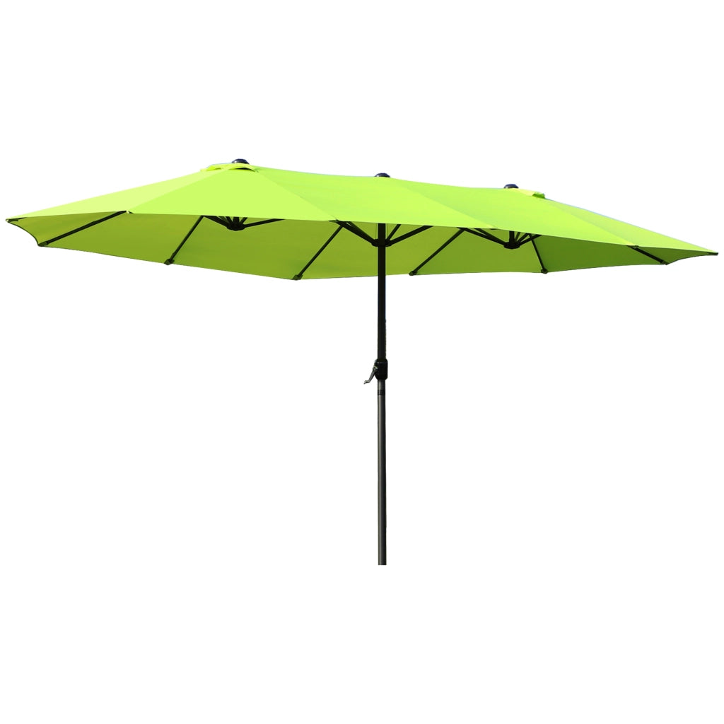 Ombrellone da sole 455x265 cm con manovella ¨C zephmum ¨C Verde