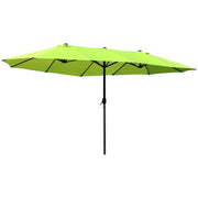 Ombrellone da sole 455x265 cm con manovella ¨C zephmum ¨C Verde