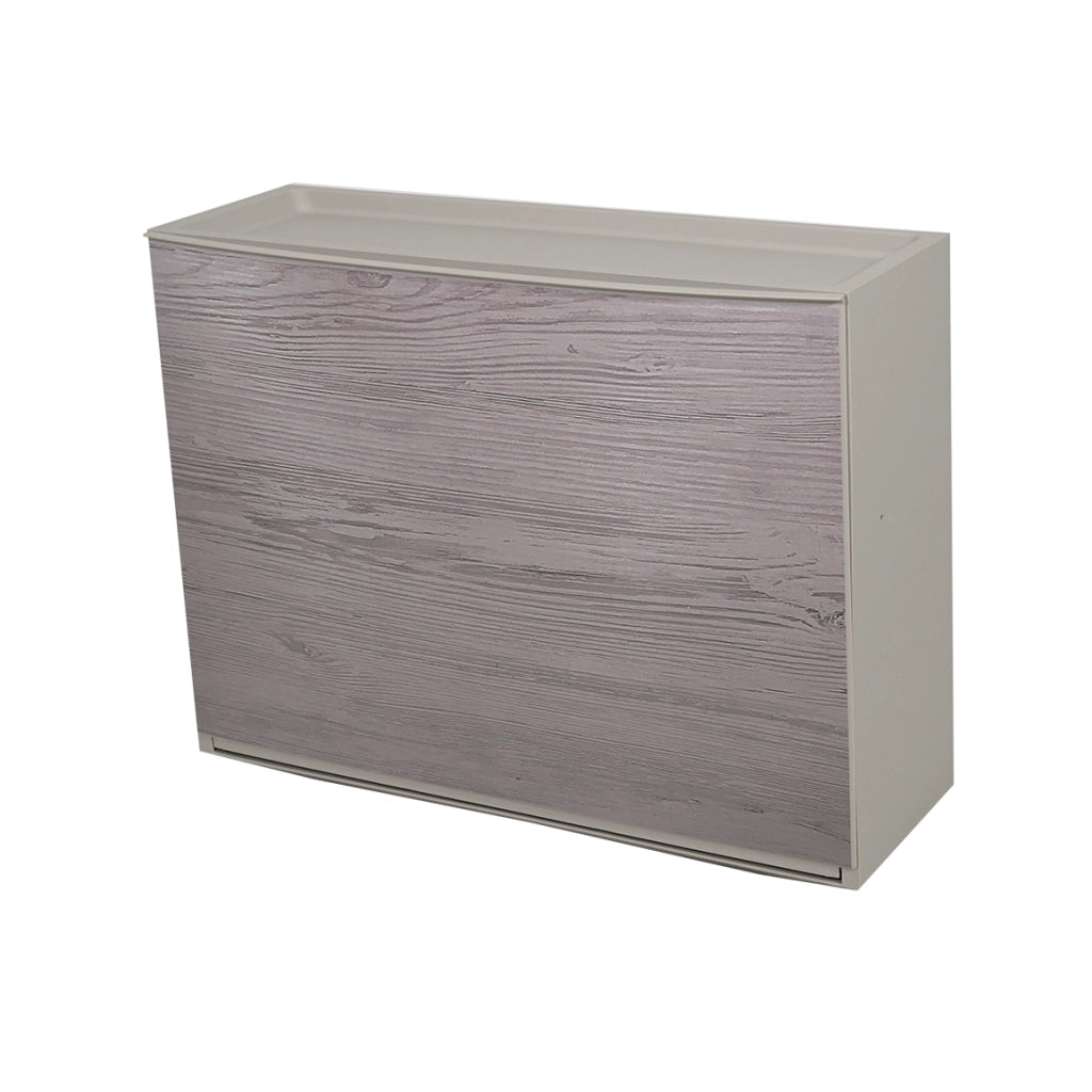 Scarpiera Salvaspazio Componibile Effetto Legno Wood Grigio 51,5 x 16 x 39 cm