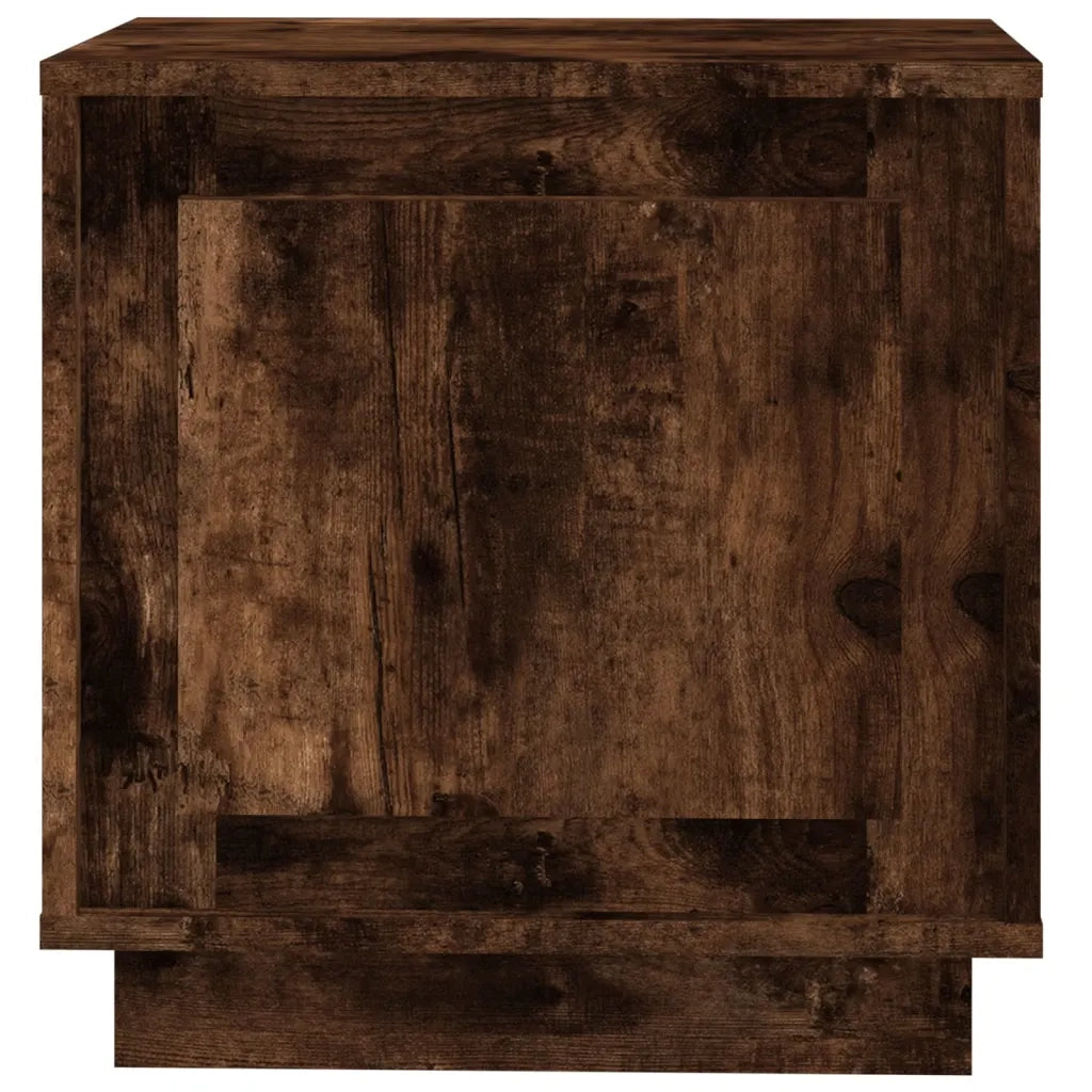 Comodini 2 pz Rovere Fumo 44x35x45 cm in Legno Multistrato 819847