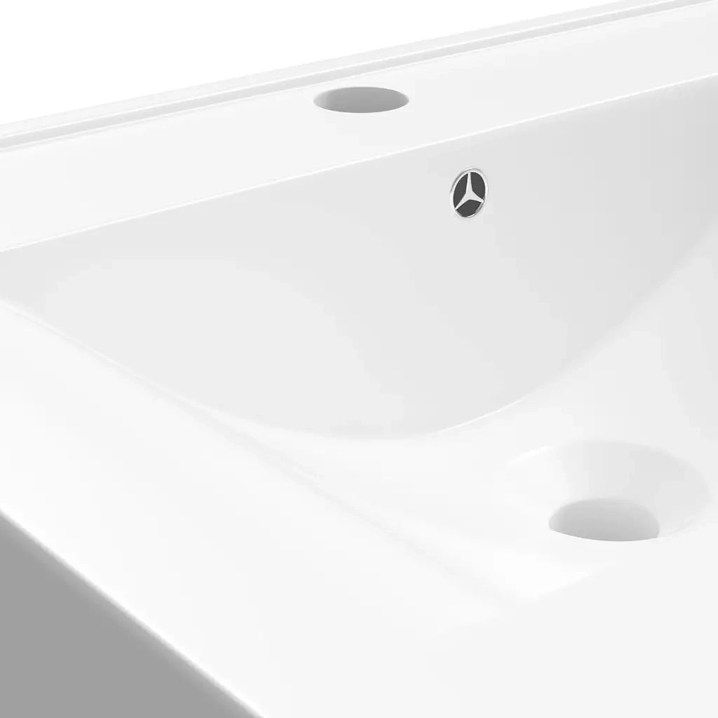Lavello Bianco in Ceramica di Lusso con Foro Rubinetto 60x46 cm 140686