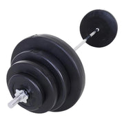 SET BILANCIERE 170 CM IN FERRO ZIGRINATO CON 8 DISCHI PESO REGOLABILE 70 KG