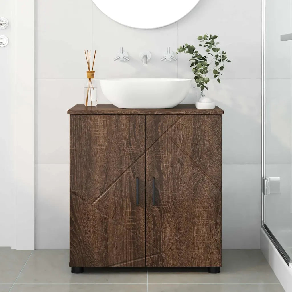 Mobile da Bagno con porta Rovere Marrone 61 x 35 x 64 cm 883291