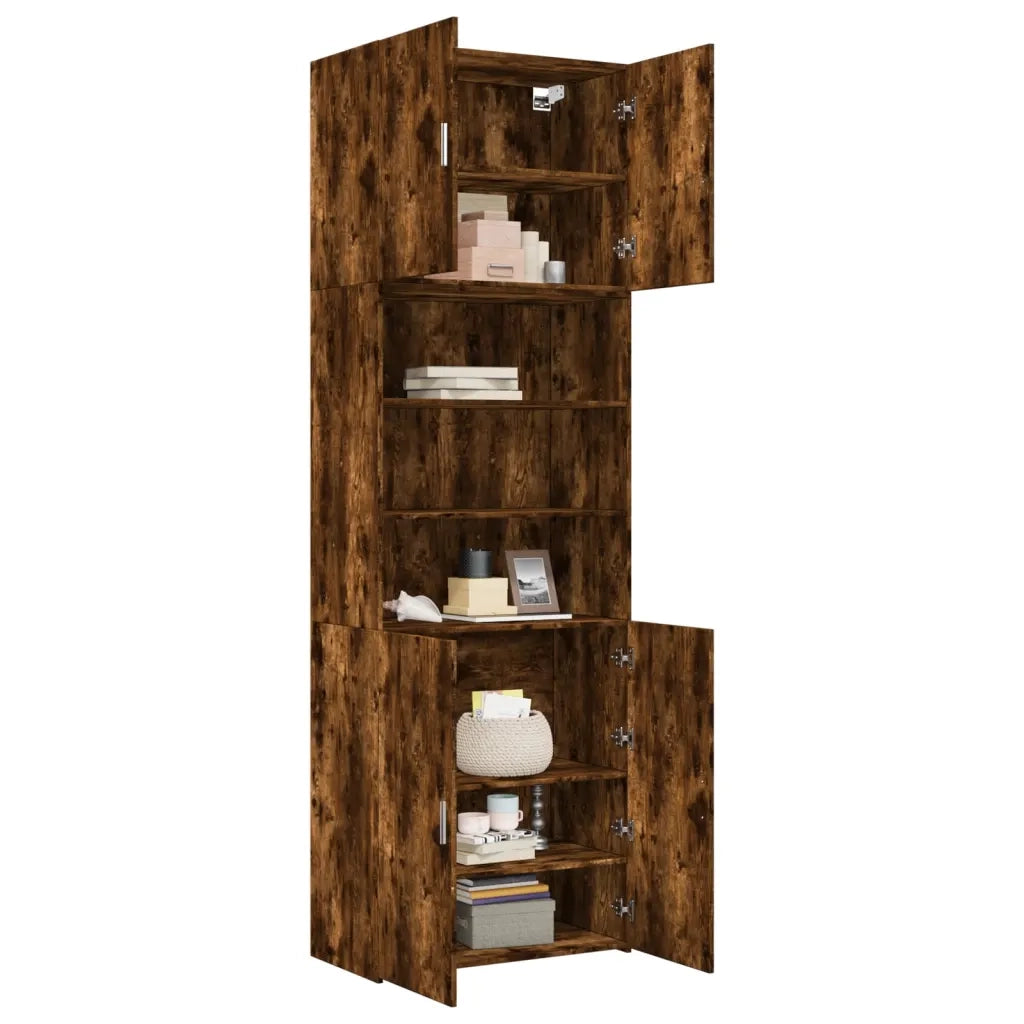 Credenza | Madia | Buffet da pranzo | Armadio da pranzo Rovere Fumo 80x42,5x249 cm in Legno Multistrato