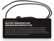 Sensore di Temperatura Esterno - Impermeabile e Stoffa Impermeabile - Adatto per Specchiera di Auto - Misurazioni Precise - Visualizzazione di Temperatura Affidabile
