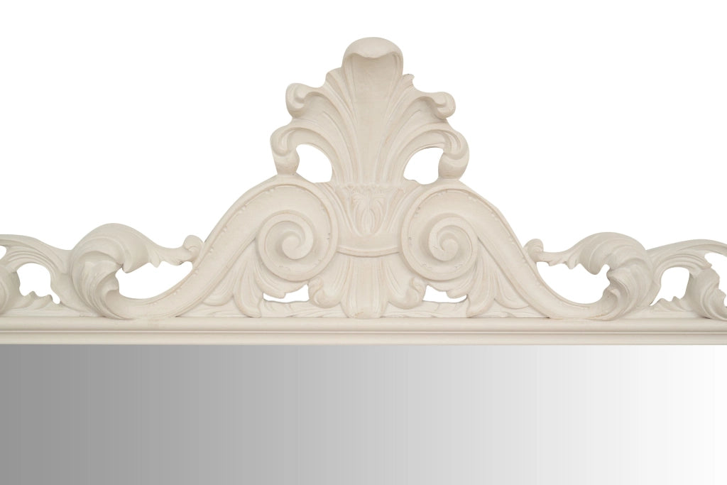 Biscottini SPECCHIERA DA PARETE IN LEGNO FINITURA BIANCA ANTICATA MADE IN ITALY realizzata